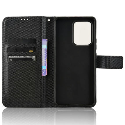 For Oppo Reno13 F 5G  /  Reno13 F 4G Case PU Leather Diamond Texture Wallet Phone Cover