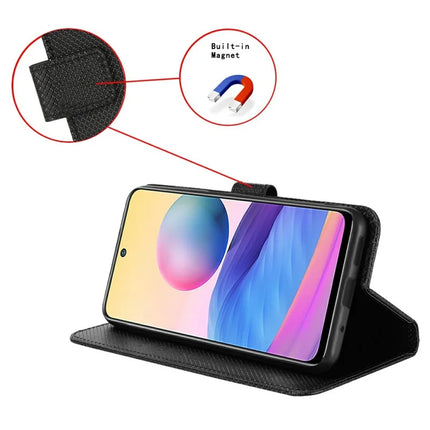 For Oppo Reno13 F 5G  /  Reno13 F 4G Case PU Leather Diamond Texture Wallet Phone Cover