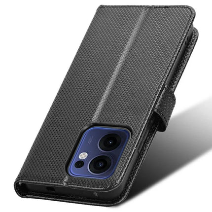 For Oppo Reno13 F 5G  /  Reno13 F 4G Case PU Leather Diamond Texture Wallet Phone Cover