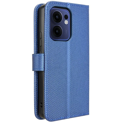 For Oppo Reno13 F 5G  /  Reno13 F 4G Case PU Leather Diamond Texture Wallet Phone Cover