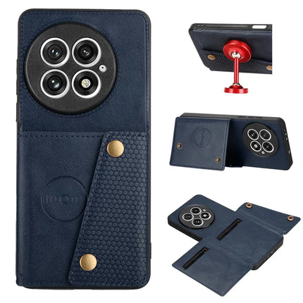 For OnePlus 13 Case with Card Slots Kickstand Leather + TPU Phone Cover