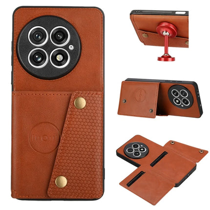 For OnePlus 13 Case with Card Slots Kickstand Leather + TPU Phone Cover