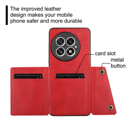 For OnePlus 13 Case with Card Slots Kickstand Leather + TPU Phone Cover