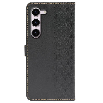 For Samsung Galaxy S23 Case Magnetic Clasp Four Leaf Clover Leather Phone Cover