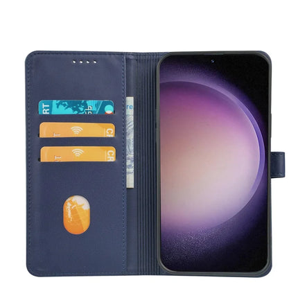 For Samsung Galaxy S23 Case Magnetic Clasp Four Leaf Clover Leather Phone Cover