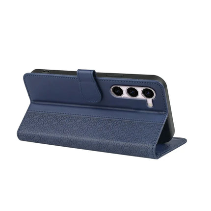 For Samsung Galaxy S23 Case Magnetic Clasp Four Leaf Clover Leather Phone Cover