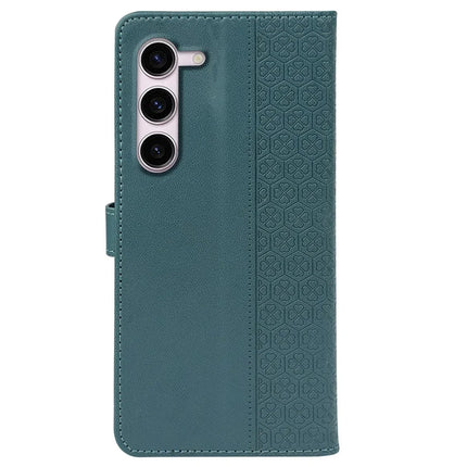 For Samsung Galaxy S23 Case Magnetic Clasp Four Leaf Clover Leather Phone Cover