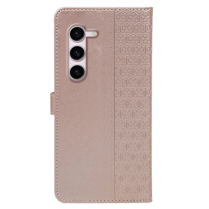 For Samsung Galaxy S23 Case Magnetic Clasp Four Leaf Clover Leather Phone Cover
