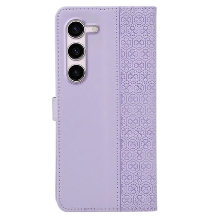 For Samsung Galaxy S23 Case Magnetic Clasp Four Leaf Clover Leather Phone Cover