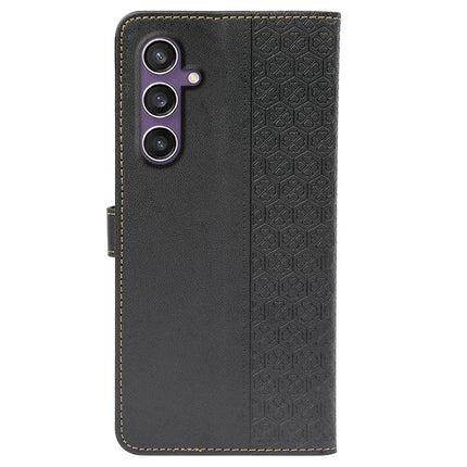 For Samsung Galaxy S23 FE Case Magnetic Clasp Four Leaf Clover Leather Phone Cover