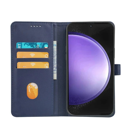 For Samsung Galaxy S23 FE Case Magnetic Clasp Four Leaf Clover Leather Phone Cover