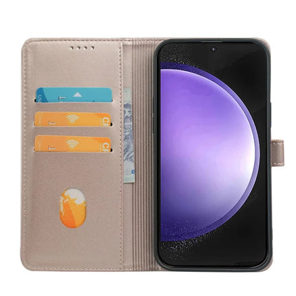 For Samsung Galaxy S23 FE Case Magnetic Clasp Four Leaf Clover Leather Phone Cover