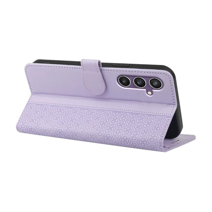 For Samsung Galaxy S23 FE Case Magnetic Clasp Four Leaf Clover Leather Phone Cover