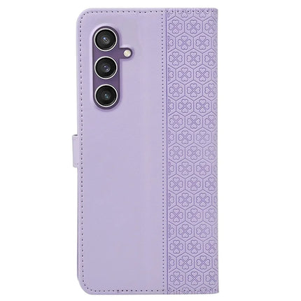For Samsung Galaxy S23 FE Case Magnetic Clasp Four Leaf Clover Leather Phone Cover