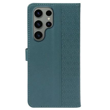 For Samsung Galaxy S23 Ultra Case Magnetic Clasp Four Leaf Clover Leather Phone Cover