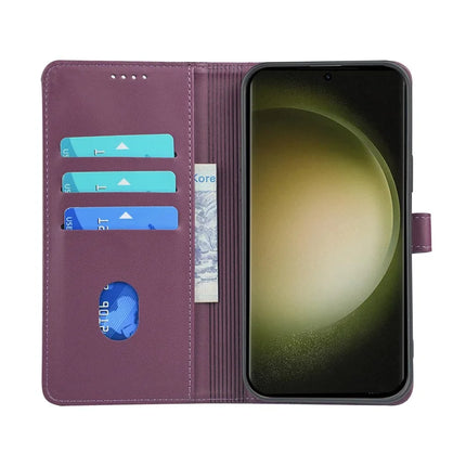 For Samsung Galaxy S23 Ultra Case Magnetic Clasp Four Leaf Clover Leather Phone Cover