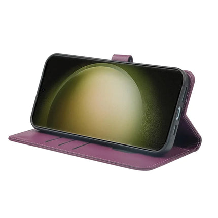 For Samsung Galaxy S23 Ultra Case Magnetic Clasp Four Leaf Clover Leather Phone Cover