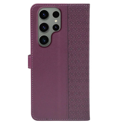 For Samsung Galaxy S23 Ultra Case Magnetic Clasp Four Leaf Clover Leather Phone Cover