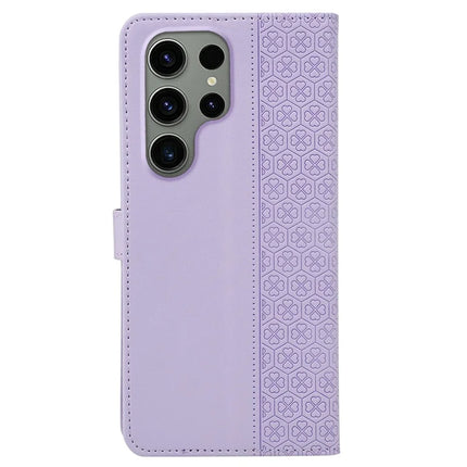 For Samsung Galaxy S23 Ultra Case Magnetic Clasp Four Leaf Clover Leather Phone Cover