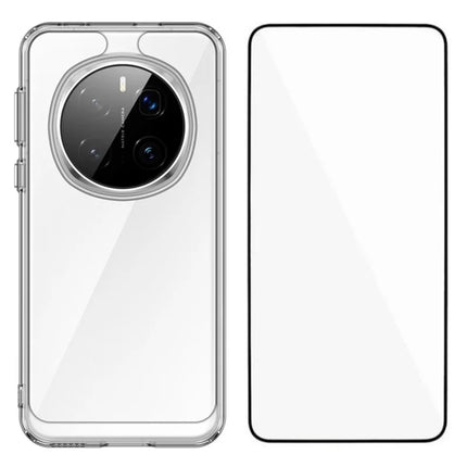WANLONFENG MF Series for Honor Magic7 Pro 5G Case TPU Acrylic Clear Phone Cover with Tempered Glass Film