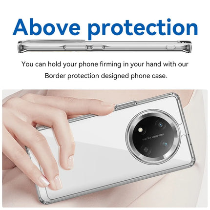 WANLONFENG MF Series for Honor Magic7 Lite 5G / X9c 5G / X60 Pro 5G Case TPU Acrylic Clear Phone Cover with Tempered Glass Film