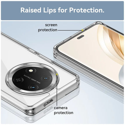WANLONFENG MF Series for Honor Magic7 Lite 5G / X9c 5G / X60 Pro 5G Case TPU Acrylic Clear Phone Cover with Tempered Glass Film