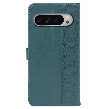 For Google Pixel 9 Pro XL Case Magnetic Clasp Four Leaf Clover Leather Phone Cover