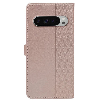 For Google Pixel 9 Pro XL Case Magnetic Clasp Four Leaf Clover Leather Phone Cover