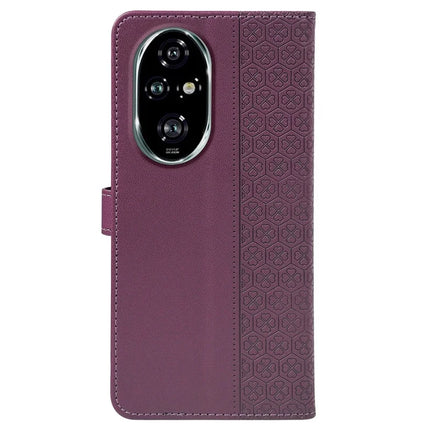 For Honor 200 Pro 5G Case Magnetic Clasp Four Leaf Clover Leather Phone Cover