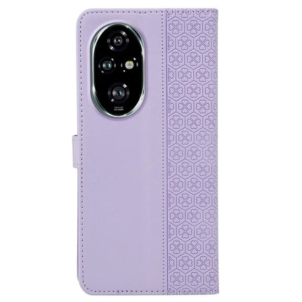 For Honor 200 Pro 5G Case Magnetic Clasp Four Leaf Clover Leather Phone Cover