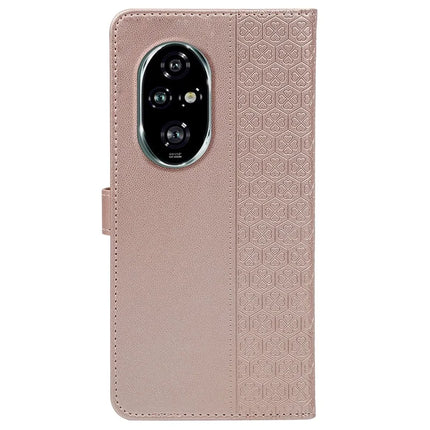 For Honor 200 5G Case Magnetic Clasp Four Leaf Clover Leather Phone Cover