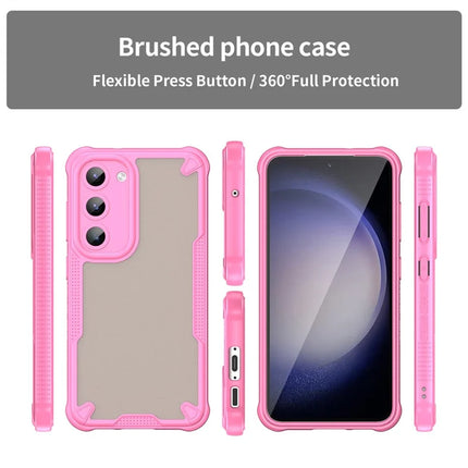 WANLONFENG MFFJ Series For Samsung Galaxy S23 Case Anti Drop TPU + Acrylic Phone Back Cover with Screen Film