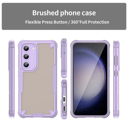 WANLONFENG MFFJ Series For Samsung Galaxy S23 Case Anti Drop TPU + Acrylic Phone Back Cover with Screen Film