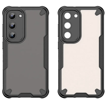 WANLONFENG MFFJ Series For Samsung Galaxy S23 Case Anti Drop TPU + Acrylic Phone Back Cover with Screen Film
