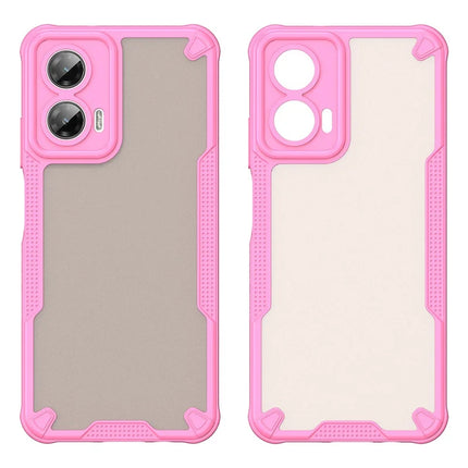 WANLONFENG MFFJ Series For Motorola Moto G35 5G Case Anti Drop TPU + Acrylic Phone Back Cover with Screen Film