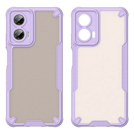 WANLONFENG MFFJ Series For Motorola Moto G35 5G Case Anti Drop TPU + Acrylic Phone Back Cover with Screen Film