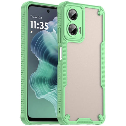 WANLONFENG MFFJ Series For Motorola Moto G35 5G Case Anti Drop TPU + Acrylic Phone Back Cover with Screen Film
