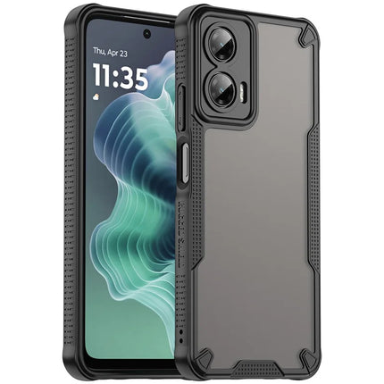 WANLONFENG MFFJ Series For Motorola Moto G35 5G Case Anti Drop TPU + Acrylic Phone Back Cover with Screen Film