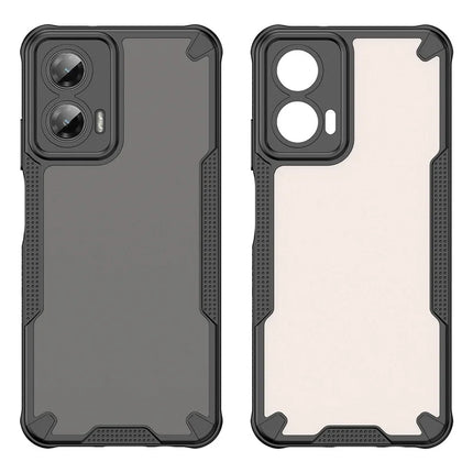 WANLONFENG MFFJ Series For Motorola Moto G35 5G Case Anti Drop TPU + Acrylic Phone Back Cover with Screen Film