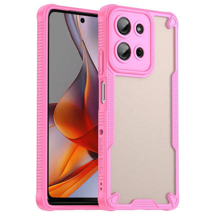 WANLONFENG MFFJ Series For Motorola Moto G75 5G Case Anti Drop TPU + Acrylic Phone Back Cover with Screen Film