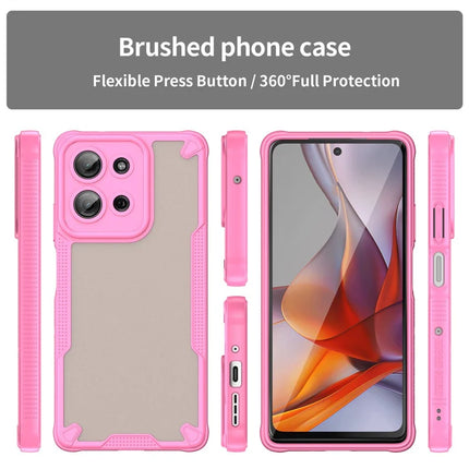 WANLONFENG MFFJ Series For Motorola Moto G75 5G Case Anti Drop TPU + Acrylic Phone Back Cover with Screen Film