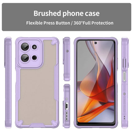 WANLONFENG MFFJ Series For Motorola Moto G75 5G Case Anti Drop TPU + Acrylic Phone Back Cover with Screen Film
