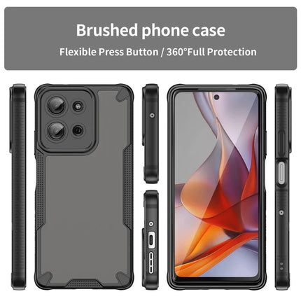 WANLONFENG MFFJ Series For Motorola Moto G75 5G Case Anti Drop TPU + Acrylic Phone Back Cover with Screen Film