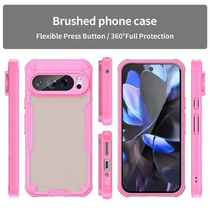 WANLONFENG MFFJ Series For Google Pixel 9 Pro Case Anti Drop TPU + Acrylic Phone Back Cover with Screen Film