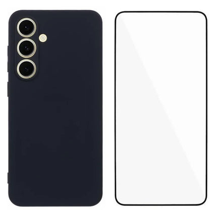 WANLONFENG RB2 Series for Samsung	Galaxy A36 5G Case Soft TPU Phone Cover with Screen Protector - Black