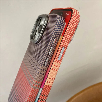 For iPhone 16 Pro Max Case Compatible with MagSafe PC Phone Back Cover Metal Lens Frame Kickstand