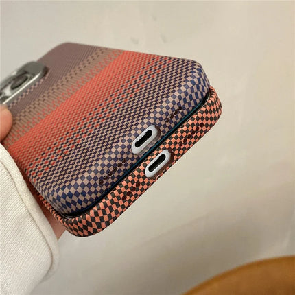 For iPhone 16 Pro Max Case Compatible with MagSafe PC Phone Back Cover Metal Lens Frame Kickstand