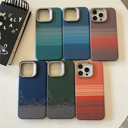 For iPhone 16 Pro Max Case Compatible with MagSafe PC Phone Back Cover Metal Lens Frame Kickstand