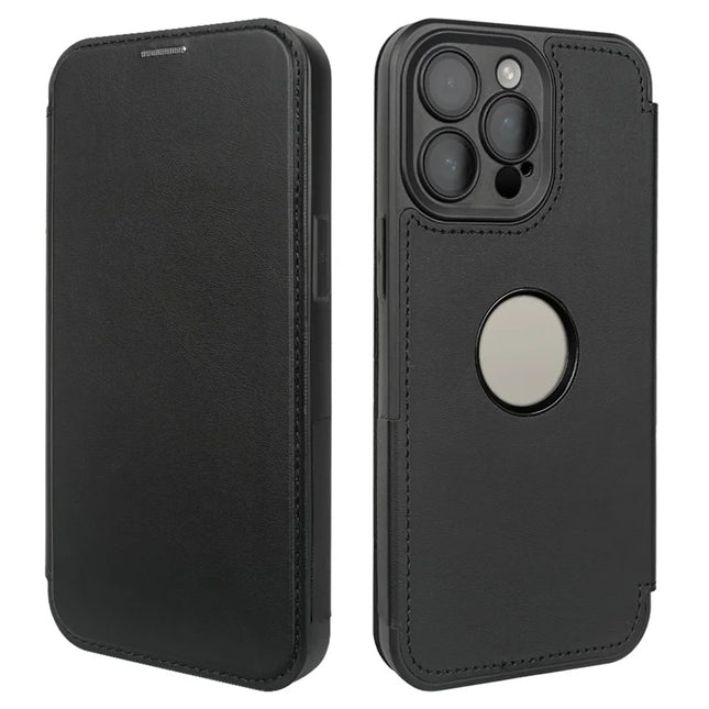 For iPhone 13 Pro Max Magnetic Case RCS Eco Friendly Phone Cover with Kickstand RFID Blocking - Black