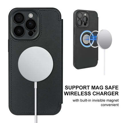 For iPhone 13 Pro Max Magnetic Case RCS Eco Friendly Phone Cover with Kickstand RFID Blocking